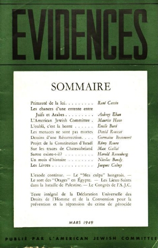 Evidences N°00 (Mars 1949)